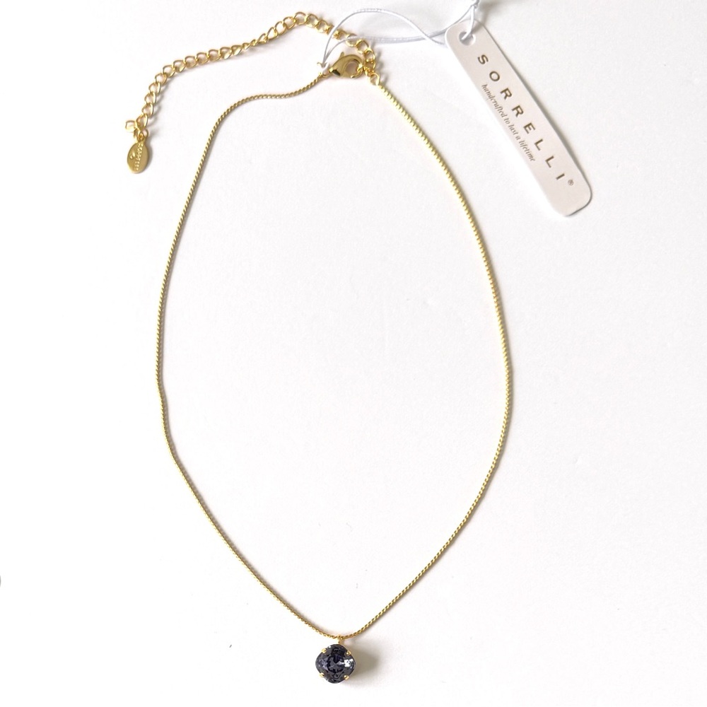 Sorrelli Gold Necklace with Purple Stone
